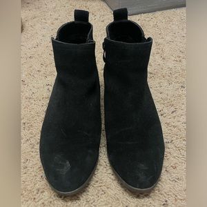 Black suede booties